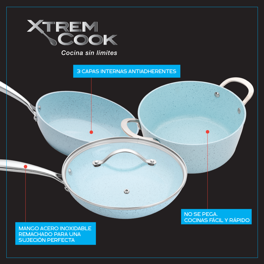 Xtrem Cook Set Sartenes 4 Piezas